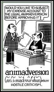 learn english word Animadversion and cartoon