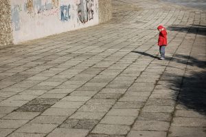 Chatsifieds lonely child in red jacket