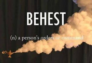 Chatsifieds rare word behest