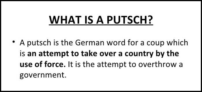 Learn English word putsch history