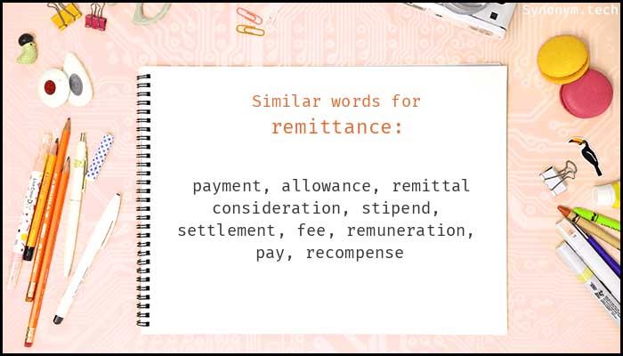 Learn remittance Meaning Etymology