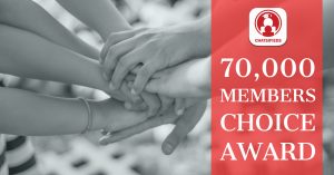 Chatsifieds 70K members award logo