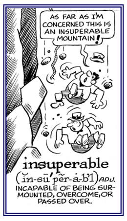 Insuperable Meaning Insuperable Etymology Insuperable Synonyms and cartoon Chatsifieds