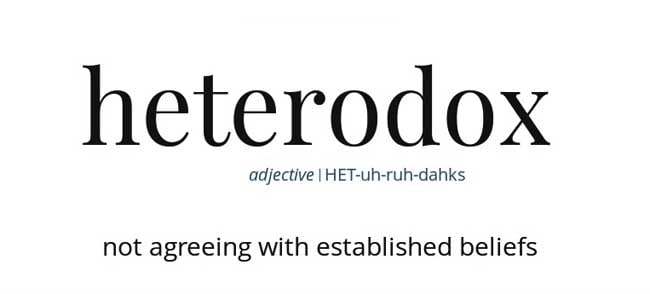 HETERODOX definition and meaning etymology Chatsifieds