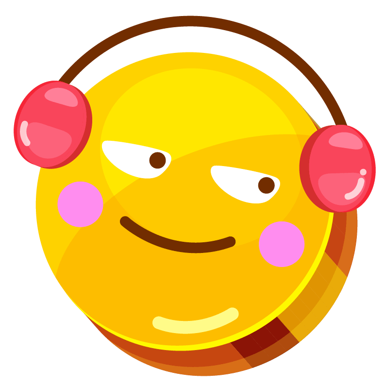Chatsifieds Learn English Through English Stories emoji with headphones