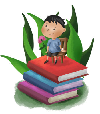 Chatsifieds boy reading an english short story book Simple Past Tense