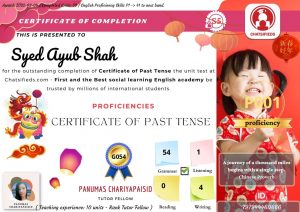 Past Tenses online test certificate chatsifieds