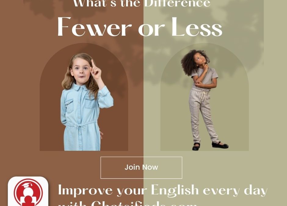 Fewer versus Less – What’s the Difference?