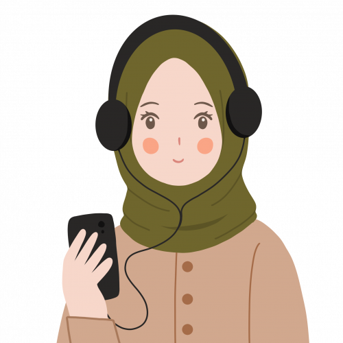 girl wearing green hijab listening english chatsifieds Immediate Family Listening Test