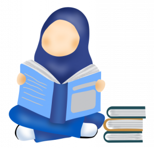 muslim girl reading an English book chatsifieds Color Adjectives