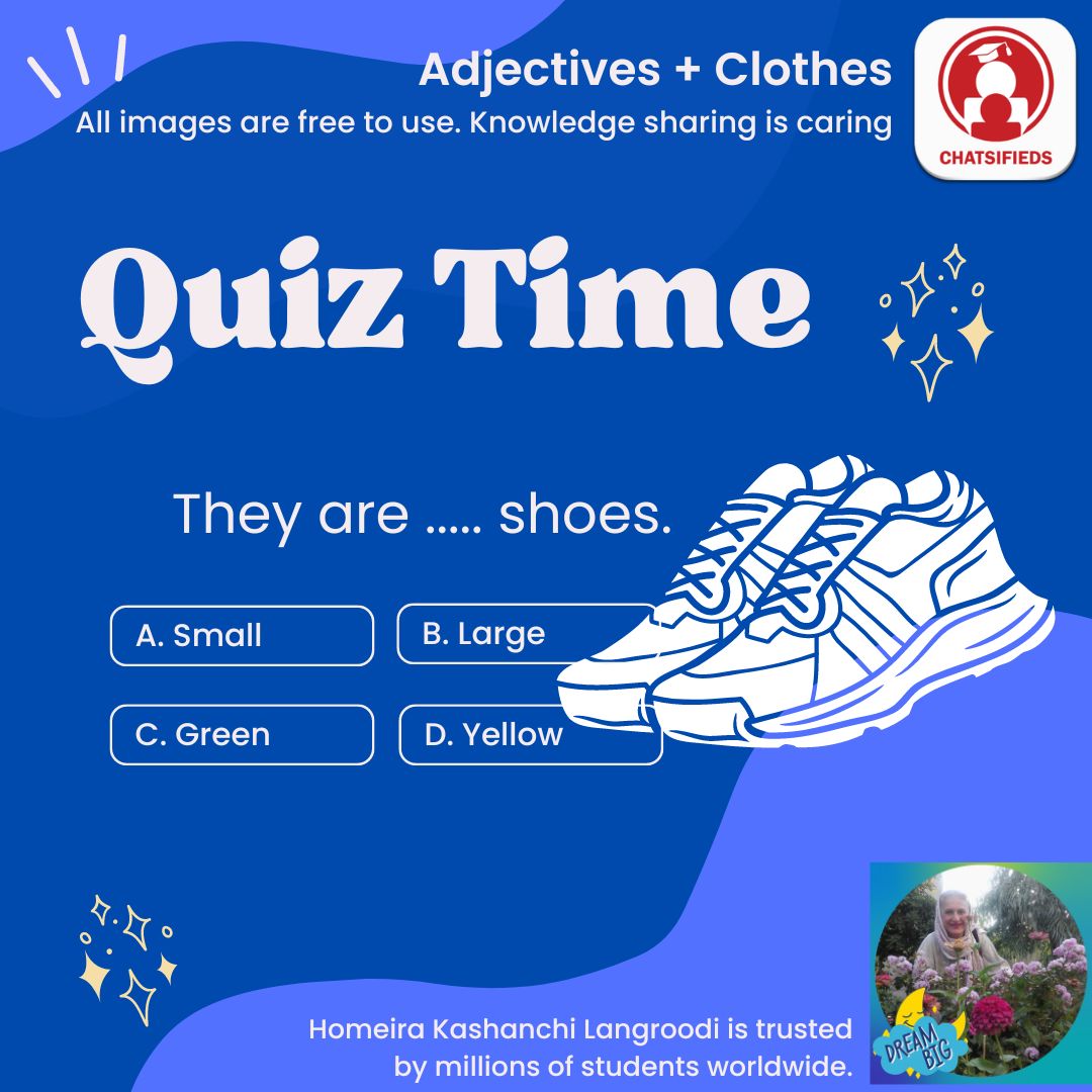 adjectives size large english quiz chatsifieds