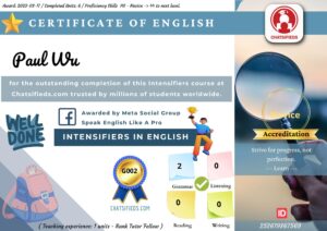 english intensisifers quizzes chatsifieds
