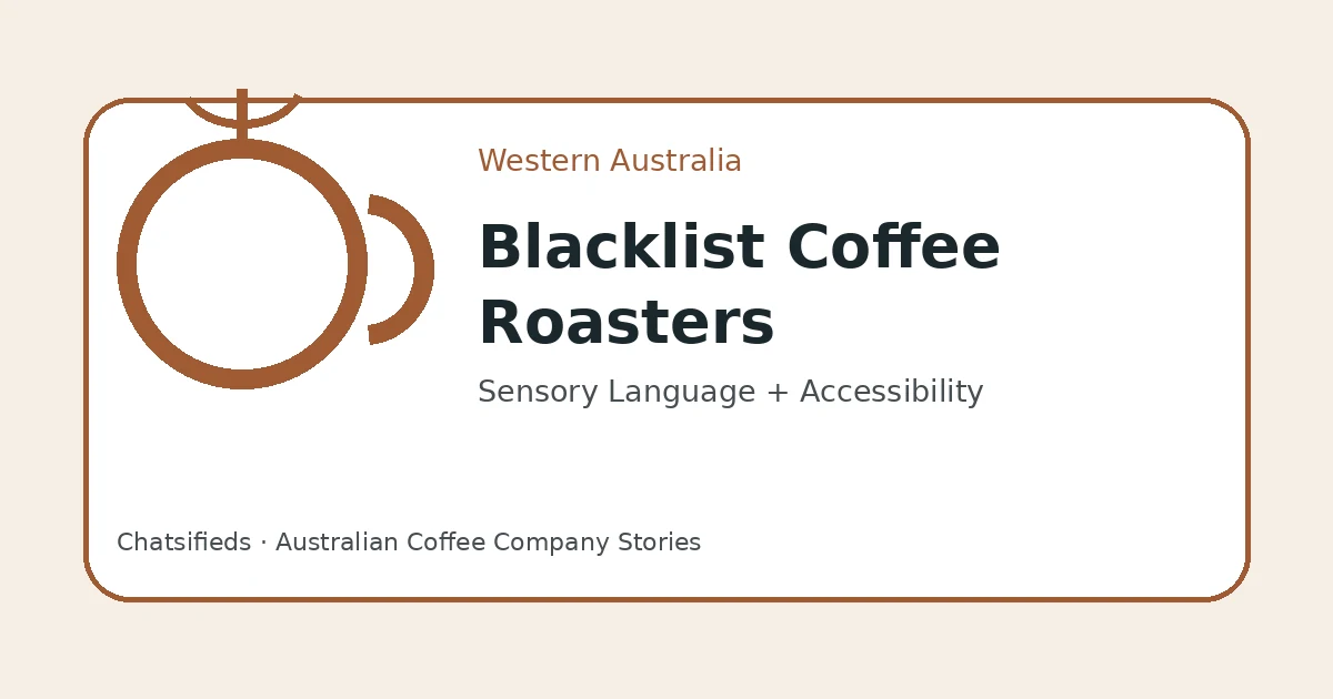 Brand-neutral Chatsifieds illustration for the Blacklist Coffee Roasters English and culture lesson