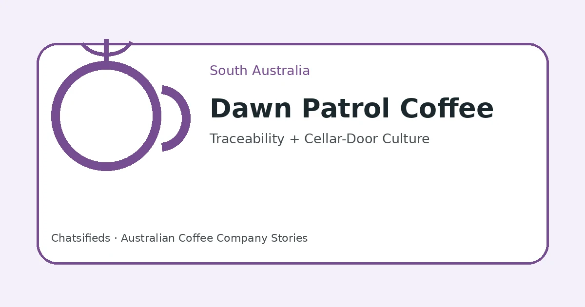 Brand-neutral Chatsifieds illustration for the Dawn Patrol Coffee English and culture lesson