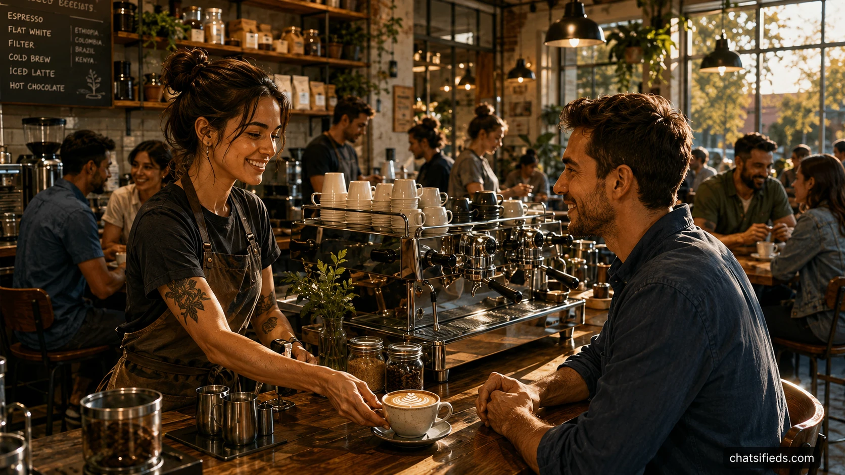 Illustrated Australian coffee scene for Fonzie Abbott