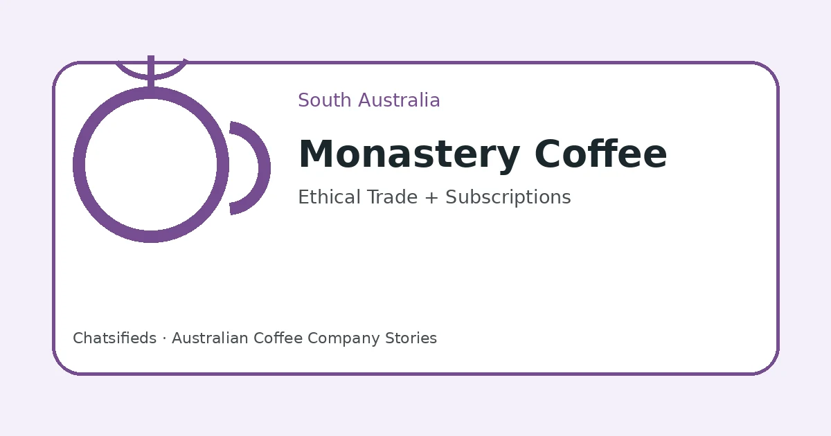 Brand-neutral Chatsifieds illustration for the Monastery Coffee English and culture lesson