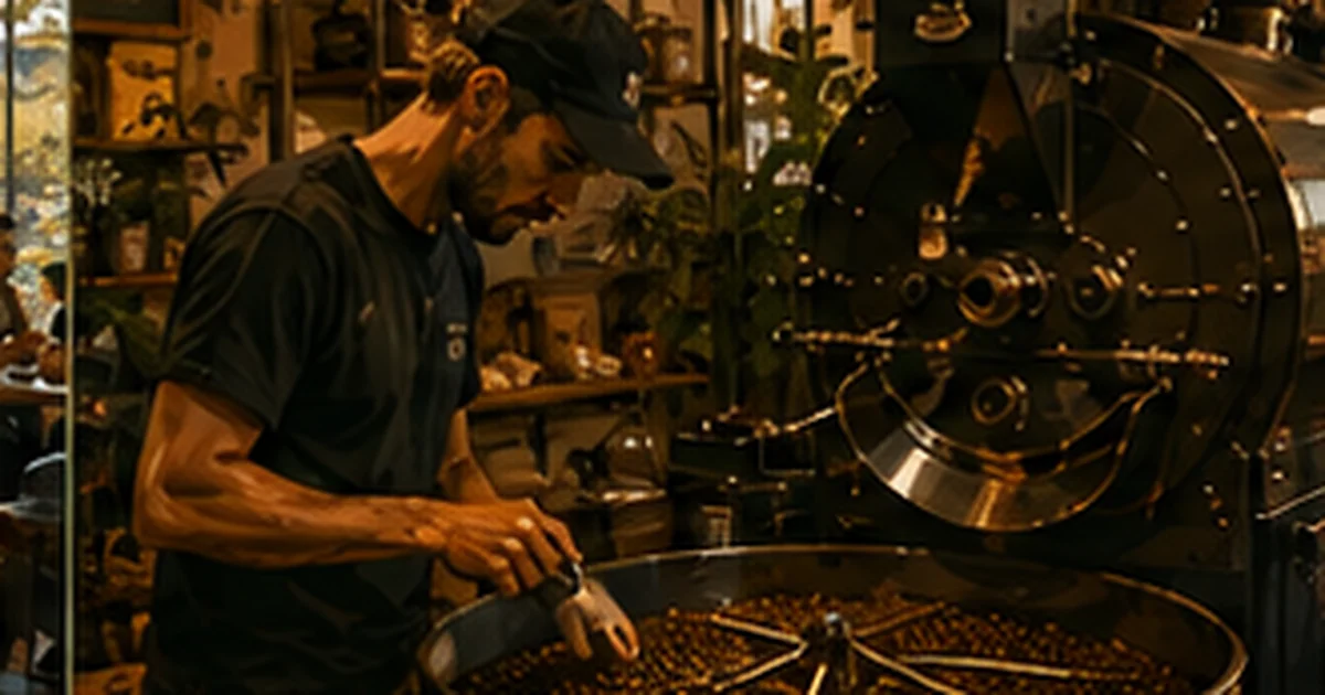 Illustrated Australian coffee scene for Ritual Coffee Roasters