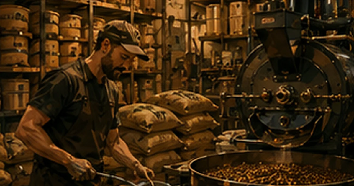 Illustrated Australian coffee scene for Sample Coffee