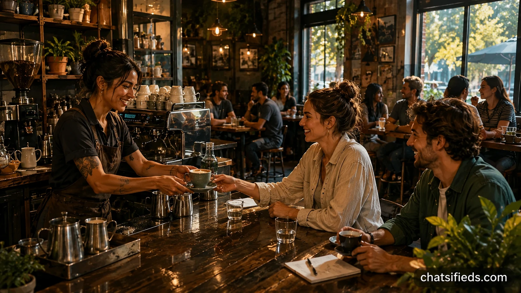 Illustrated Australian coffee scene for Vittoria Coffee