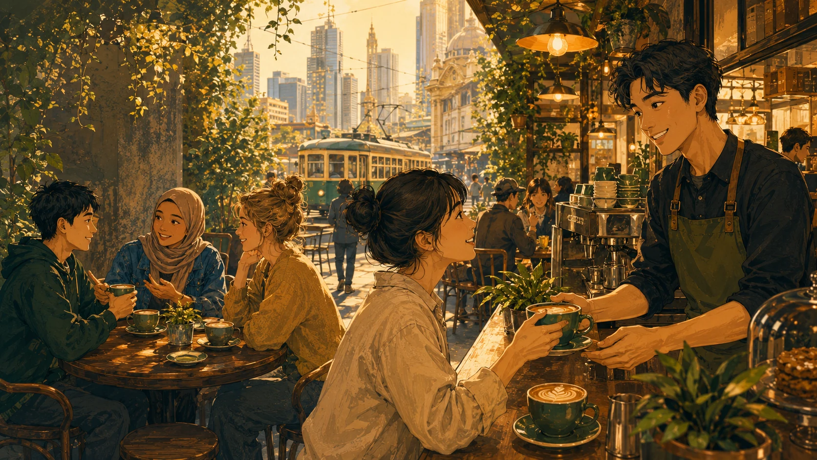 Chatsifieds Australian coffee culture hub hero showing barista conversation, coffee orders and Melbourne café life.